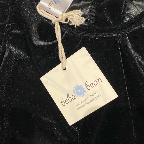 Beba Bean black velvet dress NWT 6-12M - Picture 2 of 3